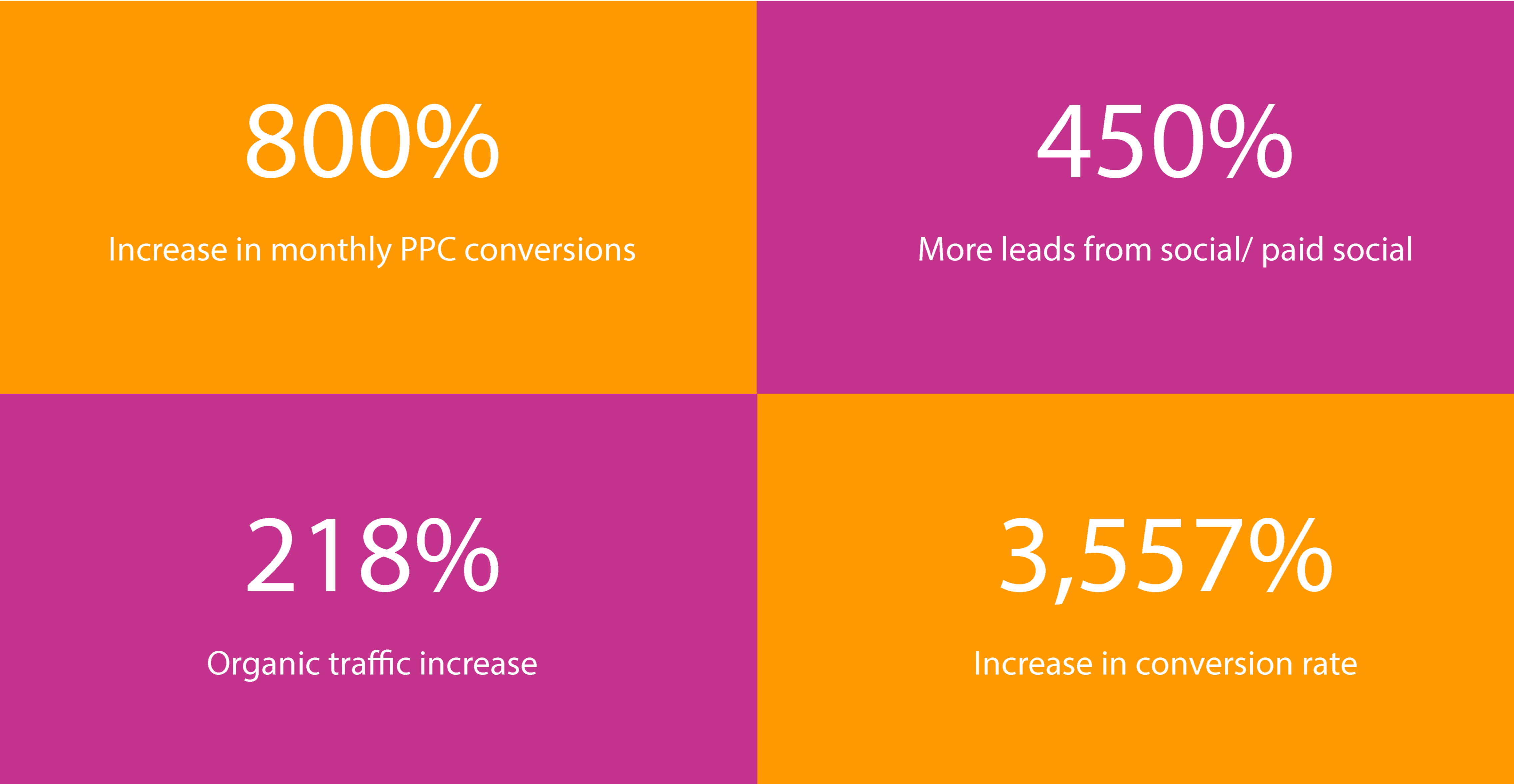 800% increase in PPC conversions 800% increase in PPC conversions