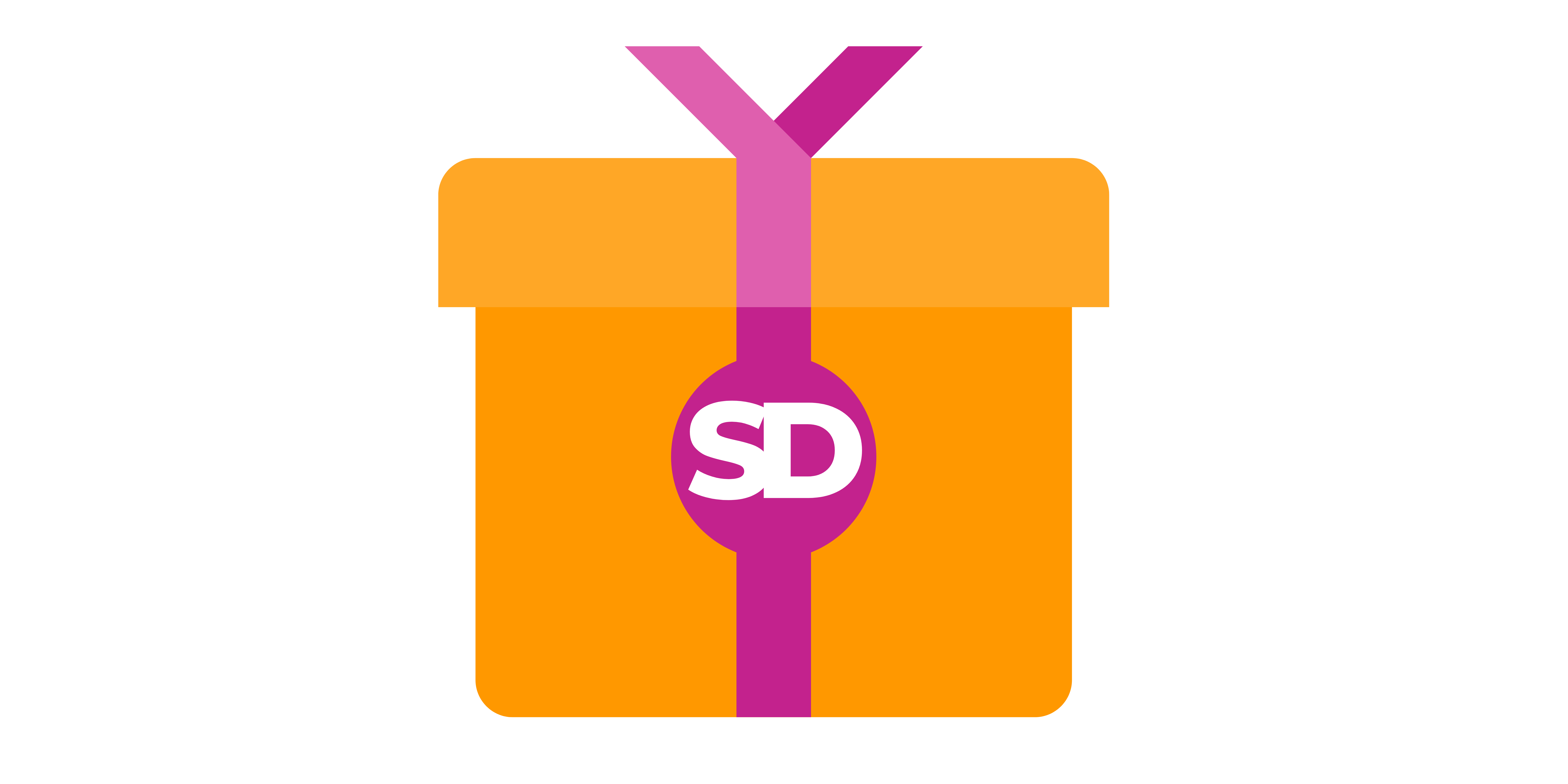 a gift box with the spider digitial logo